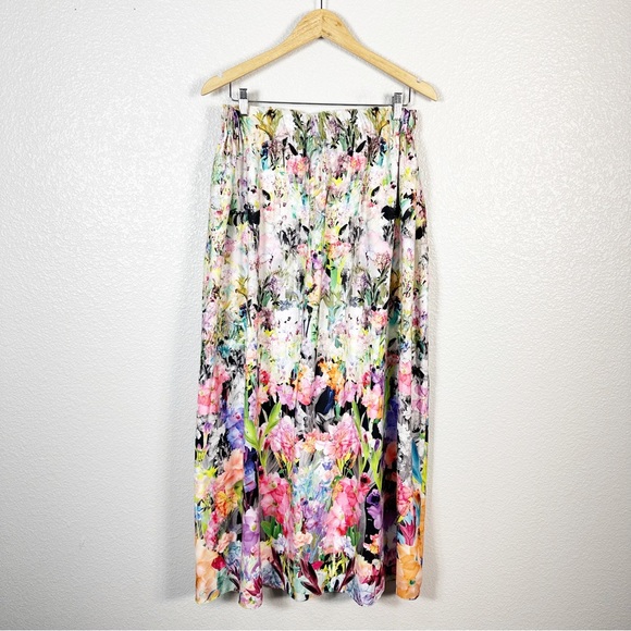 Ranna Gill by Anthropologie Womens Firefleur Floral Maxi Skirt Size Small - Picture 5 of 10